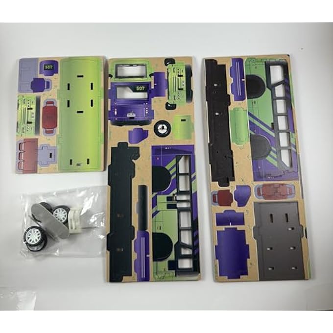 3D WOODEN BUS PUZZLE  DIY MINI VEHICLE MODEL KIT WITH PULL-BACK ACTION | 30-PIECE BUILD & PLAY TOY FOR KIDS & ADULTS | STEM LEARNING, ECO-FRIENDLY WOOD | NO TOOLS NEEDED | AGE 6+ - Image 2